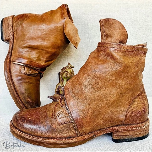 A.S.98 Shoes - Sold A.S.98 AS98 Free People Lace Up Zipper Combat Boho Ankle Bootie Boots 38